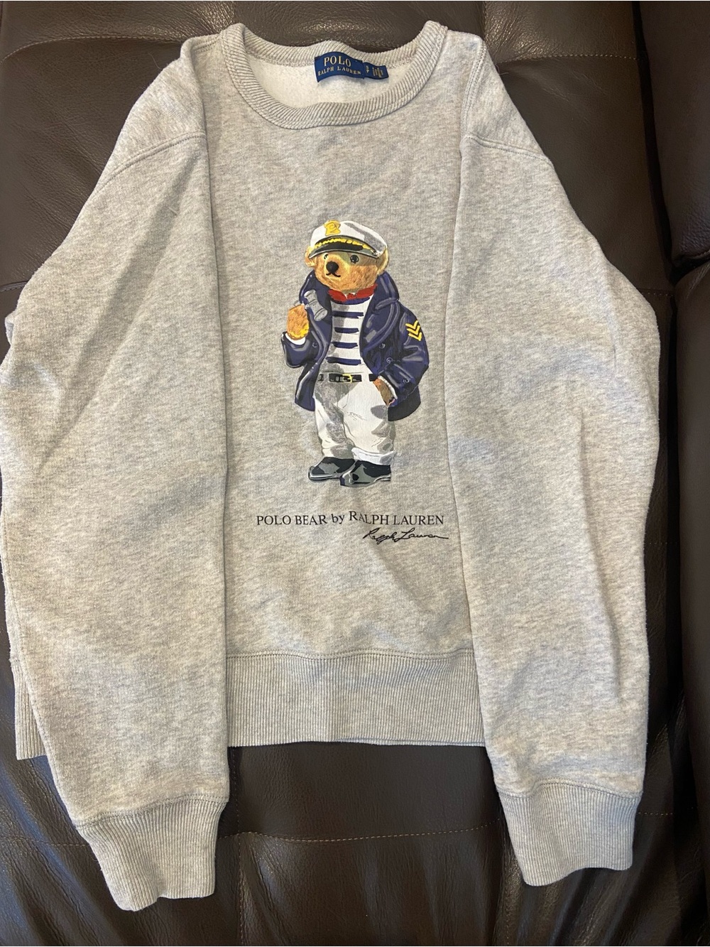 Polo by Ralph Lauren Light Gray Nautical Polo Bear Sweatshirt